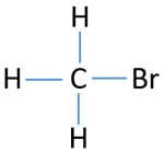 CH3Br bromomethane basic sketch